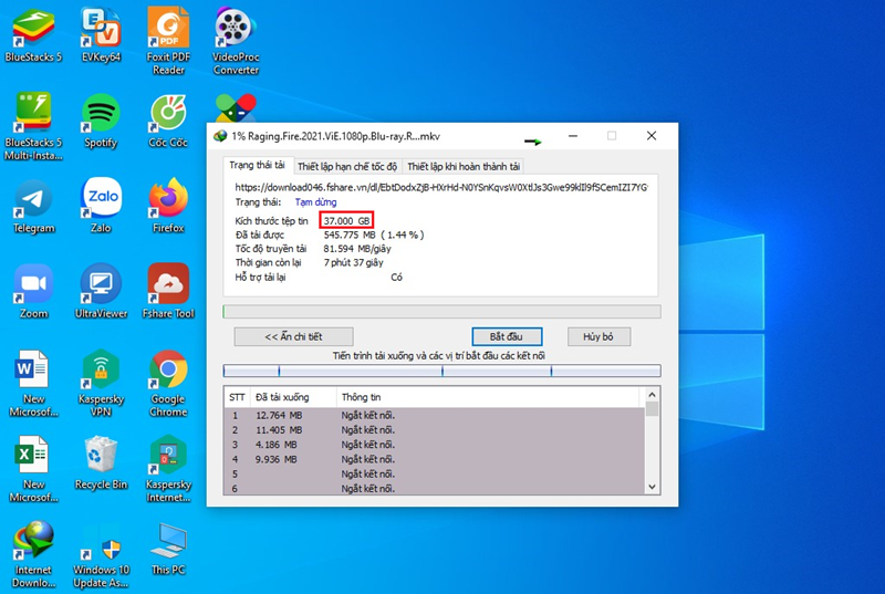 Tải file dung lượng lớn