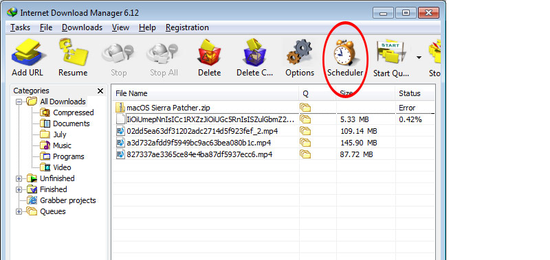Hẹn giờ tải (Scheduler)