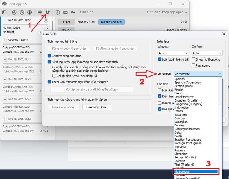 C&agrave;i tiếng việt teracopy