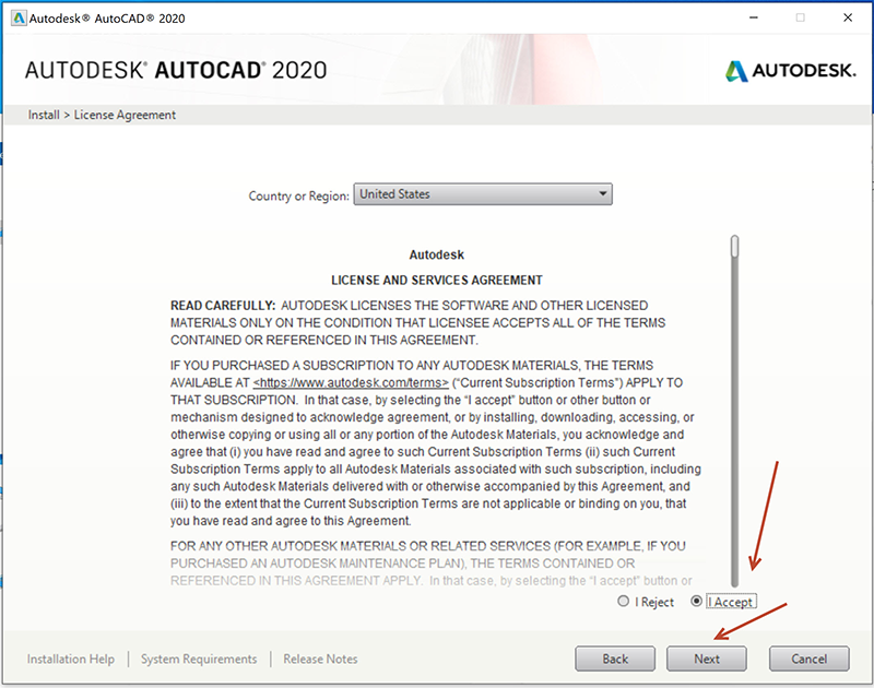 hướng dẫn c&agrave;i Autocad 2020 1